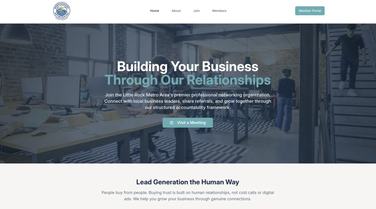 Northshore Networking member portal we built
